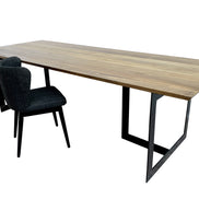 Long Dining table with T squared Legs