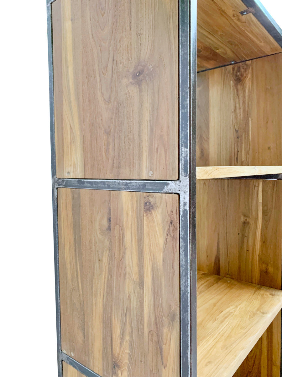 BENGO | Metal and wood rack, 2 drawers