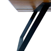 Long Dining table with metal design Legs