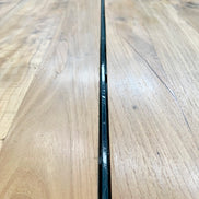 Long Dining table with metal design Legs