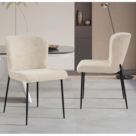 ELISA | Fabric and metal dining chair