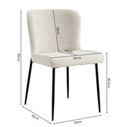 ELISA | Fabric and metal dining chair