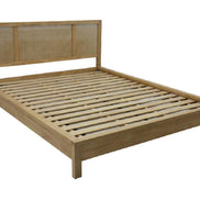 Bed  with rattan bedhead | Collection Flores