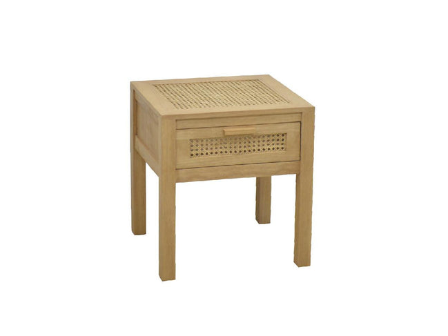 Bedside 1 drawer with rattan | Collection Flores