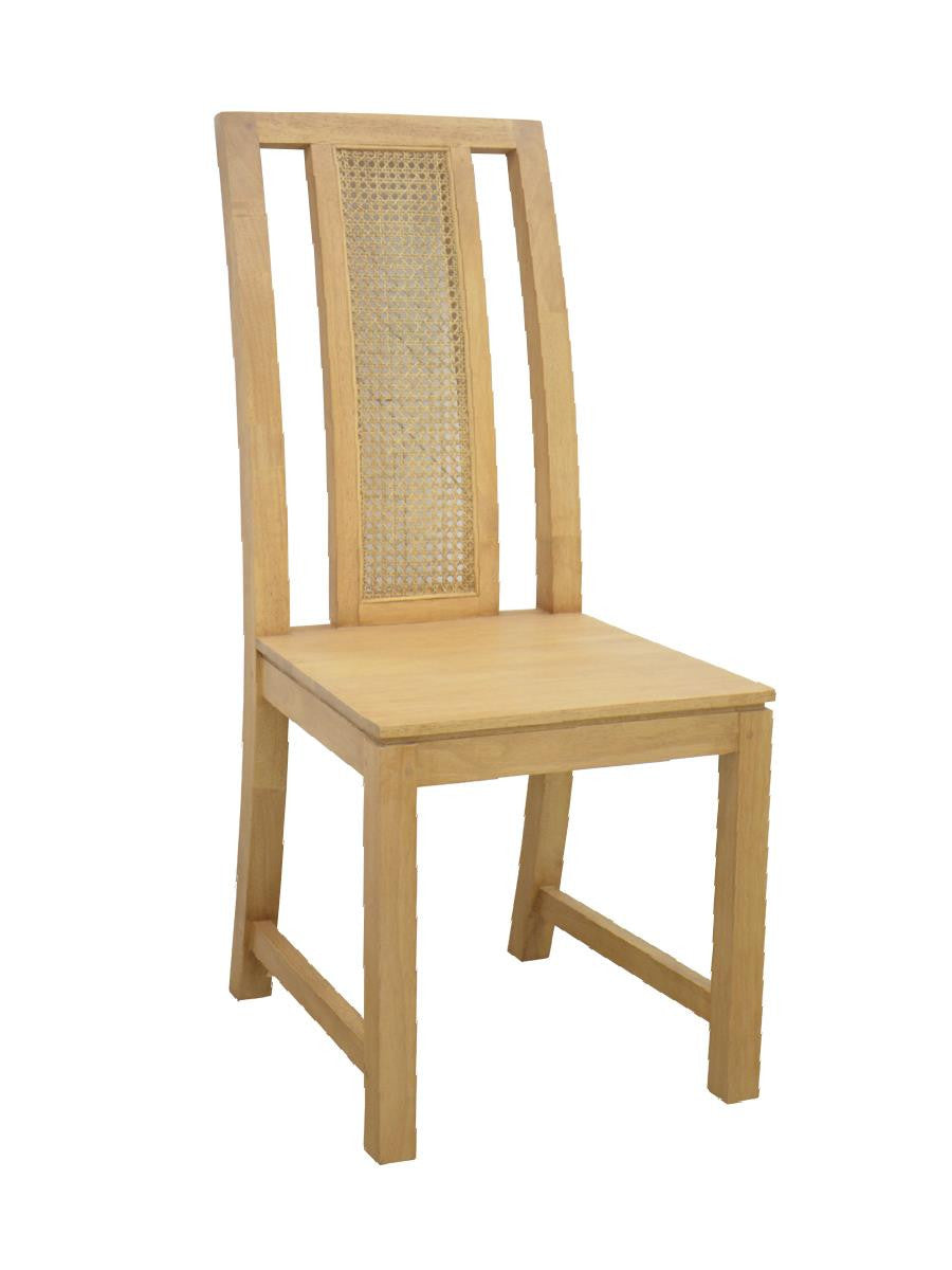 Dining chair with rattan back | Collection Flores