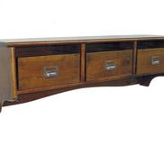 Wall shelf & coat hanger with 3 drawers