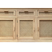 Sideboard 3 drawers 3 doors with rattan | Collection Flores