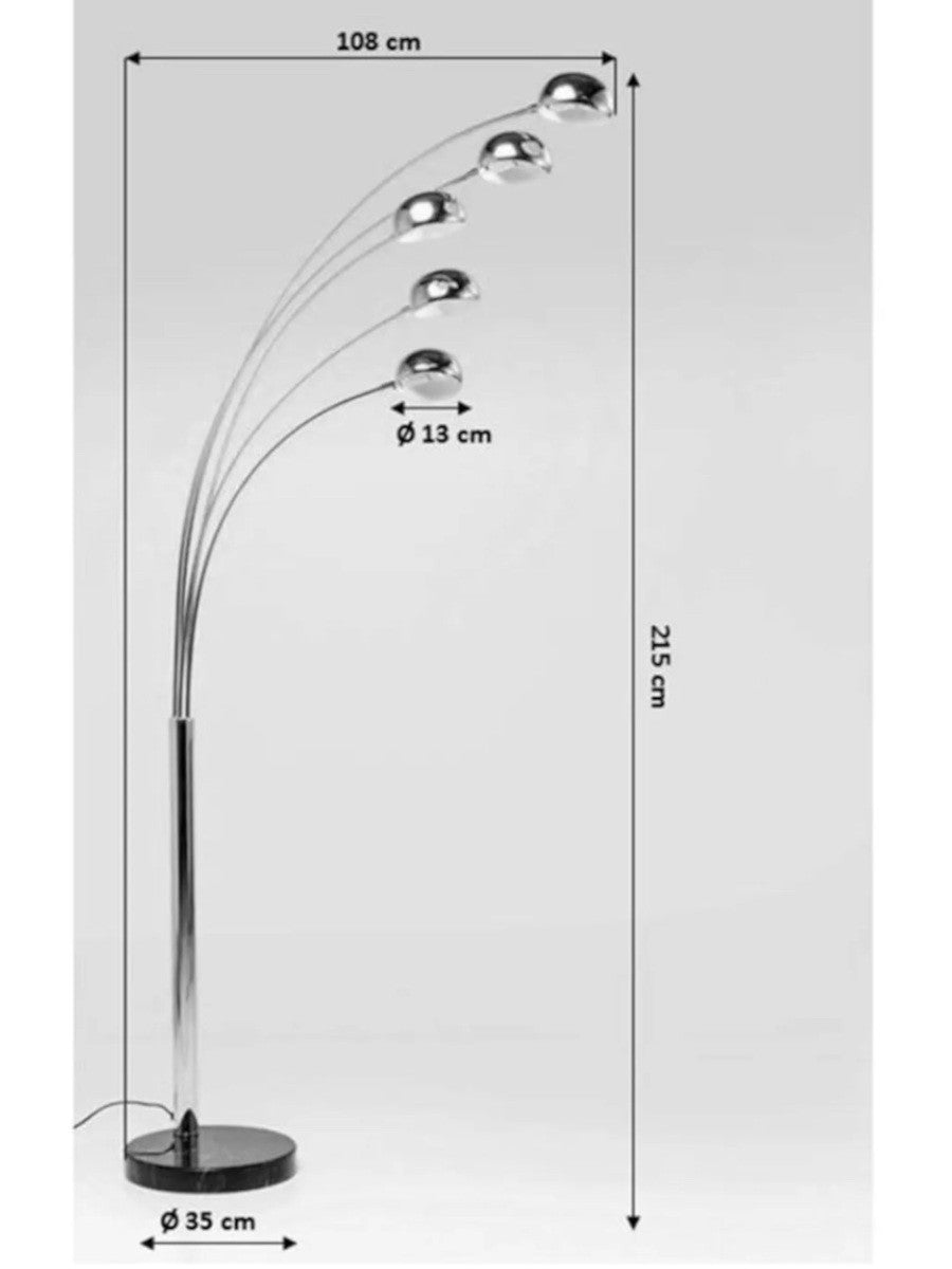 FIVE FINGERS DUO | Floor lamp 200 cm black Kare Design