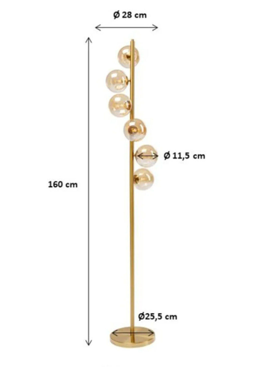 SCALA BALLS | Floor lamp Brass 160 cm KARE DESIGN