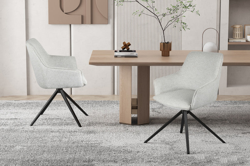 BLINIS | Swivel fabric chair