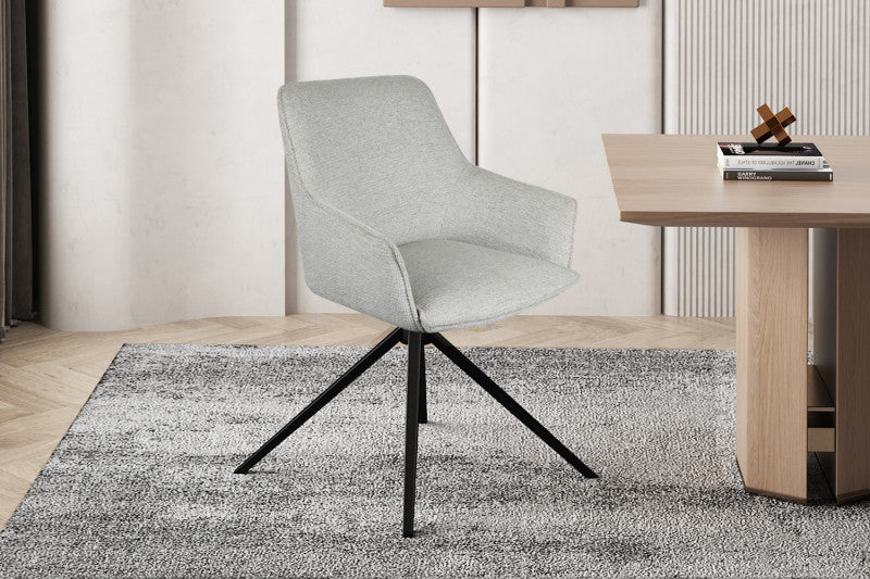 BLINIS | Swivel fabric chair