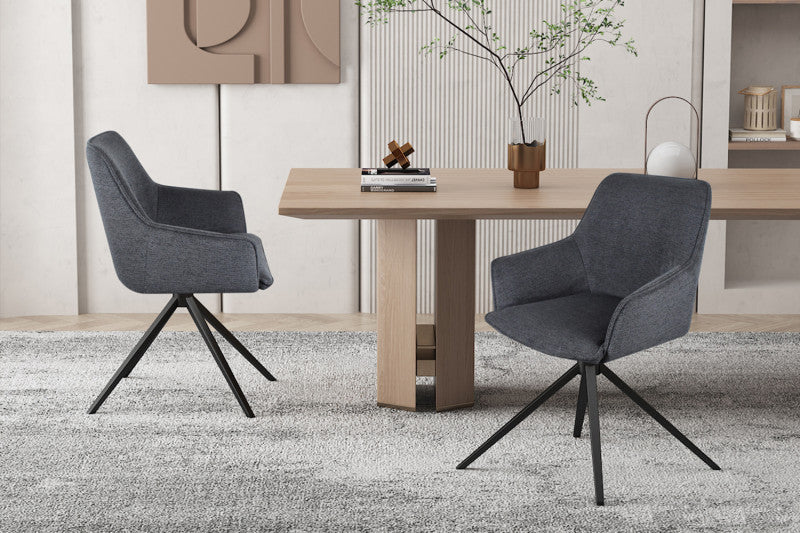 BLINIS | Swivel fabric chair