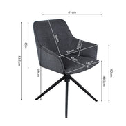 BLINIS | Swivel fabric chair