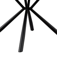 LUCIA | Boucle fabric chair with brown PU back