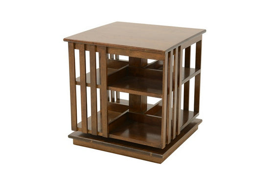 Small bookshelf with 2 shelves, slate design on sides