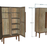 LENNY | Vintage wardrobe 2 doors