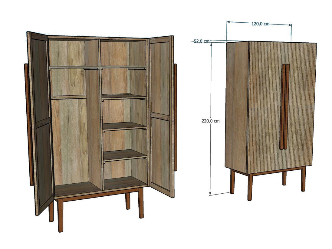 LENNY | Vintage wardrobe 2 doors