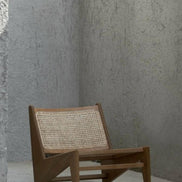 CENTARA | Vintage relax chair in reclaimed teak & rattan