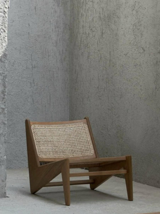 CENTARA | Vintage relax chair in reclaimed teak & rattan