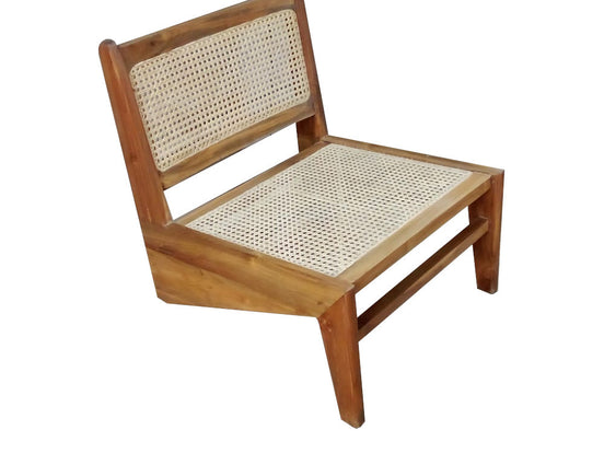 CENTARA | Vintage relax chair in reclaimed teak & rattan