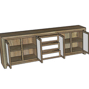 EVANO | Sideboard in reclaimed teak & rattan