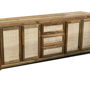 EVANO | Sideboard in reclaimed teak & rattan