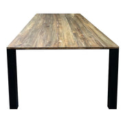 SARLES | dining table in reclaimed teak wood with black steel legs