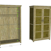 ANDY | Wardrobe in teak & bamboo
