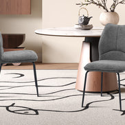 LARA | Fabric and metal dining chair