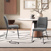 LARA | Fabric and metal dining chair