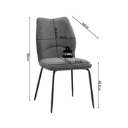 LARA | Fabric and metal dining chair
