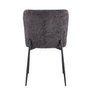 ELISA | Fabric and metal dining chair