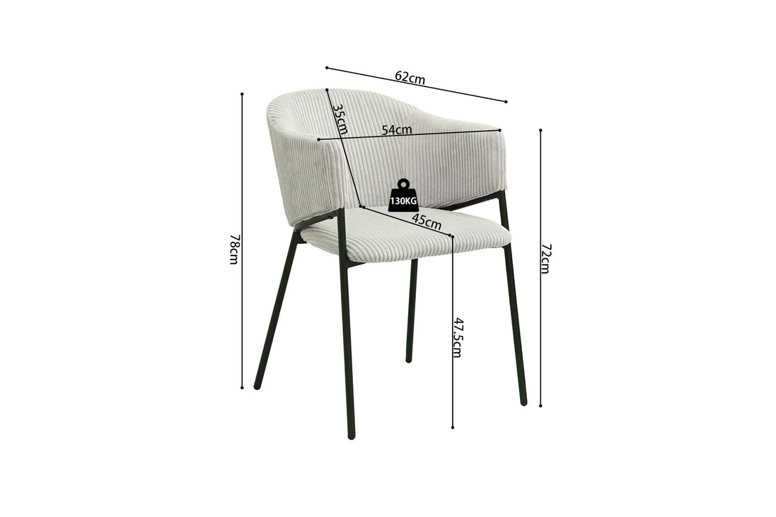 HUGO | Corduroy Chair Light gray