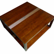 Coffee table, 2 levels with stripe design