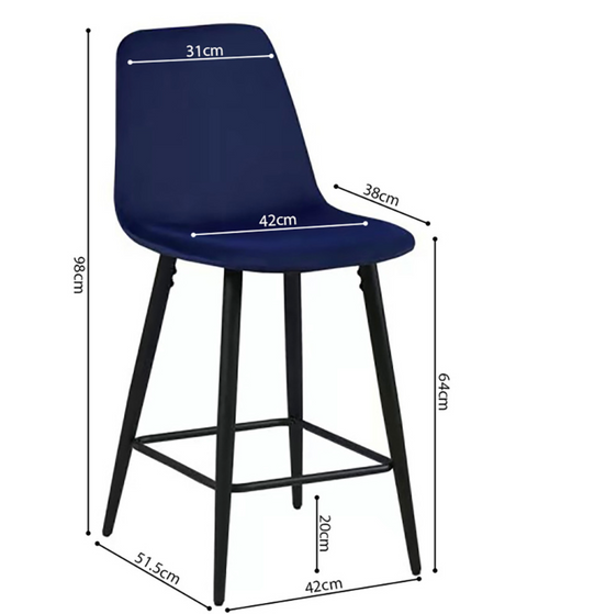 Bar chair BOY dark bleue