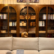 Glass cabinet with storage or seating - X