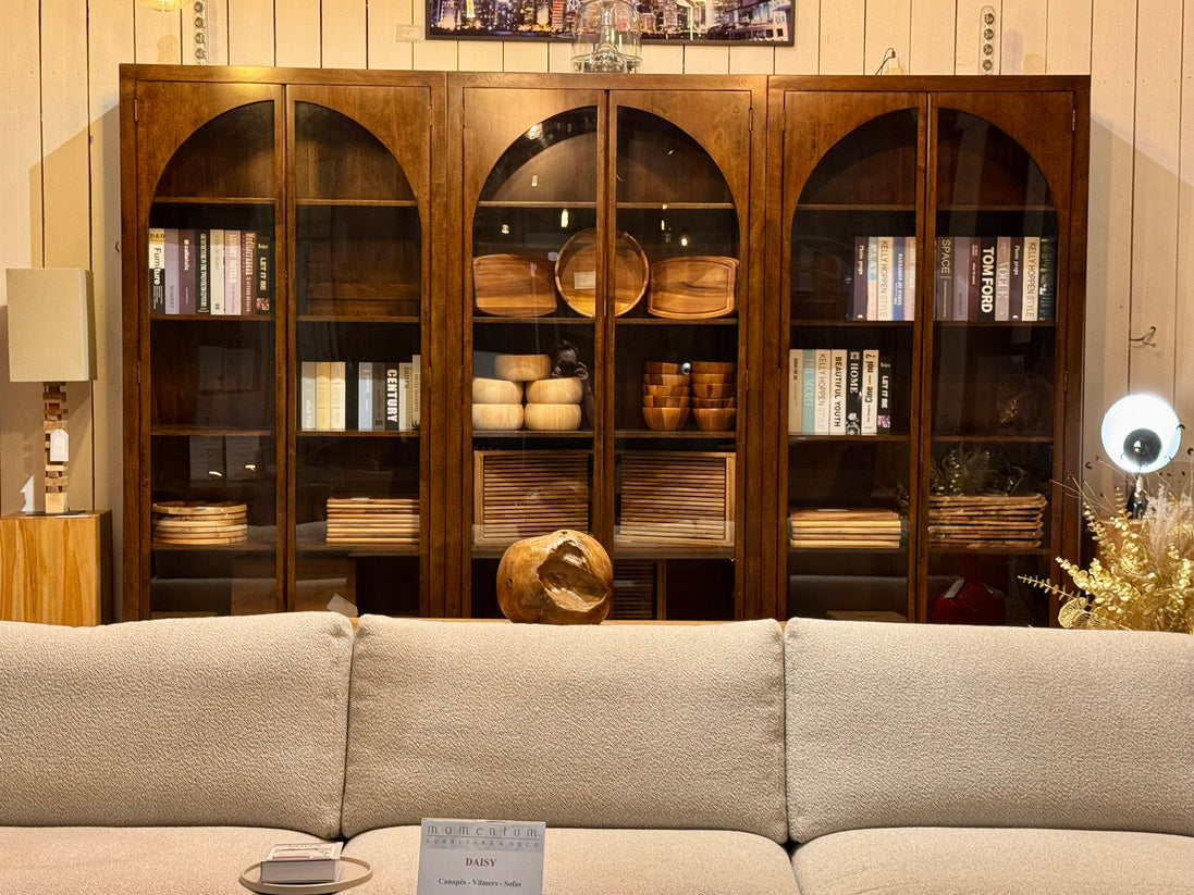 Glass cabinet with storage or seating - X
