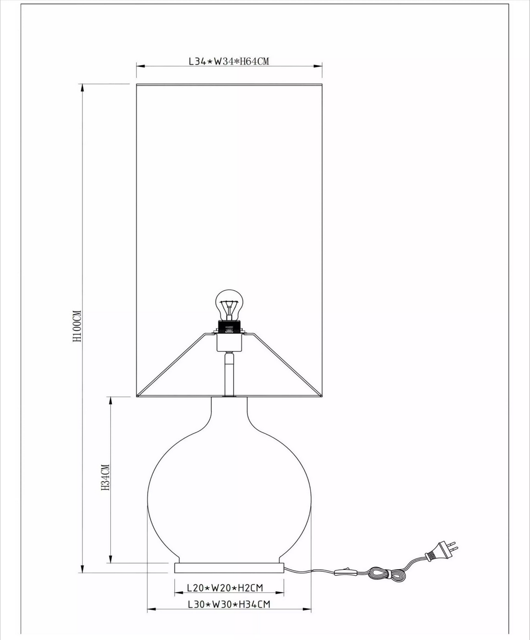Floor lamp ESTERAD - Dark green