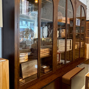 Glass cabinet with storage or seating - X