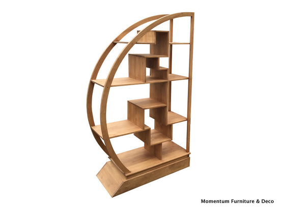 SHANDONG | China half moon bookshelf, asymmetric design