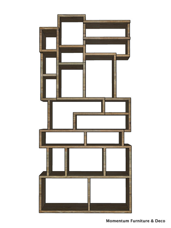Cubes unstructured bookshelf
