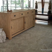 Large sideboard with 4 drawers & 2 sliding doors, cubic design