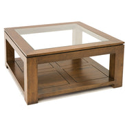 Coffee table with glass top