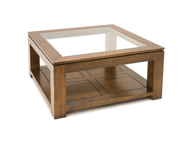 Coffee table with glass top