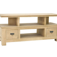 TV cabinet, 2 drawers, cubic design