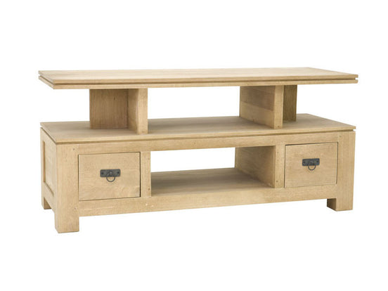 TV cabinet, 2 drawers, cubic design