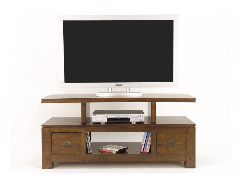 TV cabinet, 2 drawers, cubic design