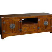 Chinese style TV cabinet with 4 doors & 1 drawer