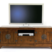 Chinese style TV cabinet with 4 doors & 1 drawer