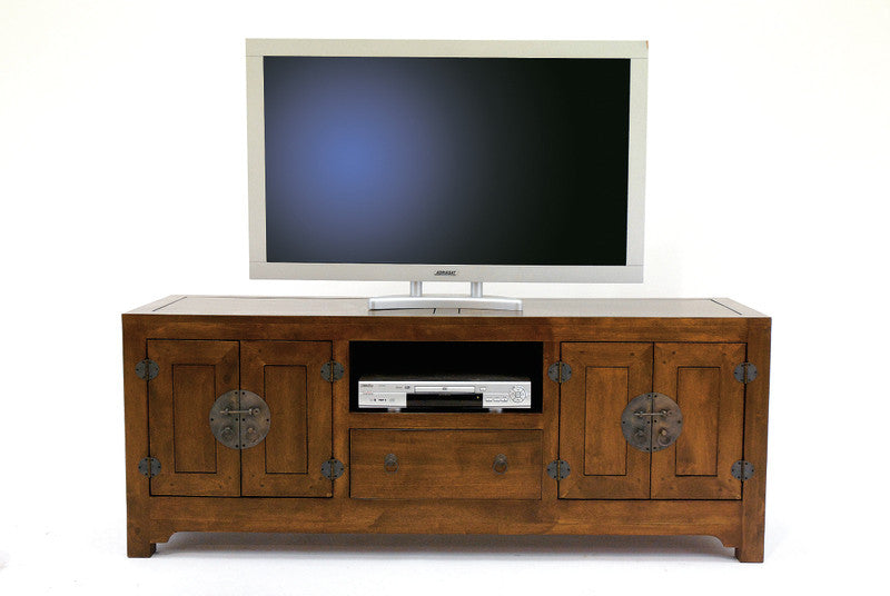 Chinese style TV cabinet with 4 doors & 1 drawer